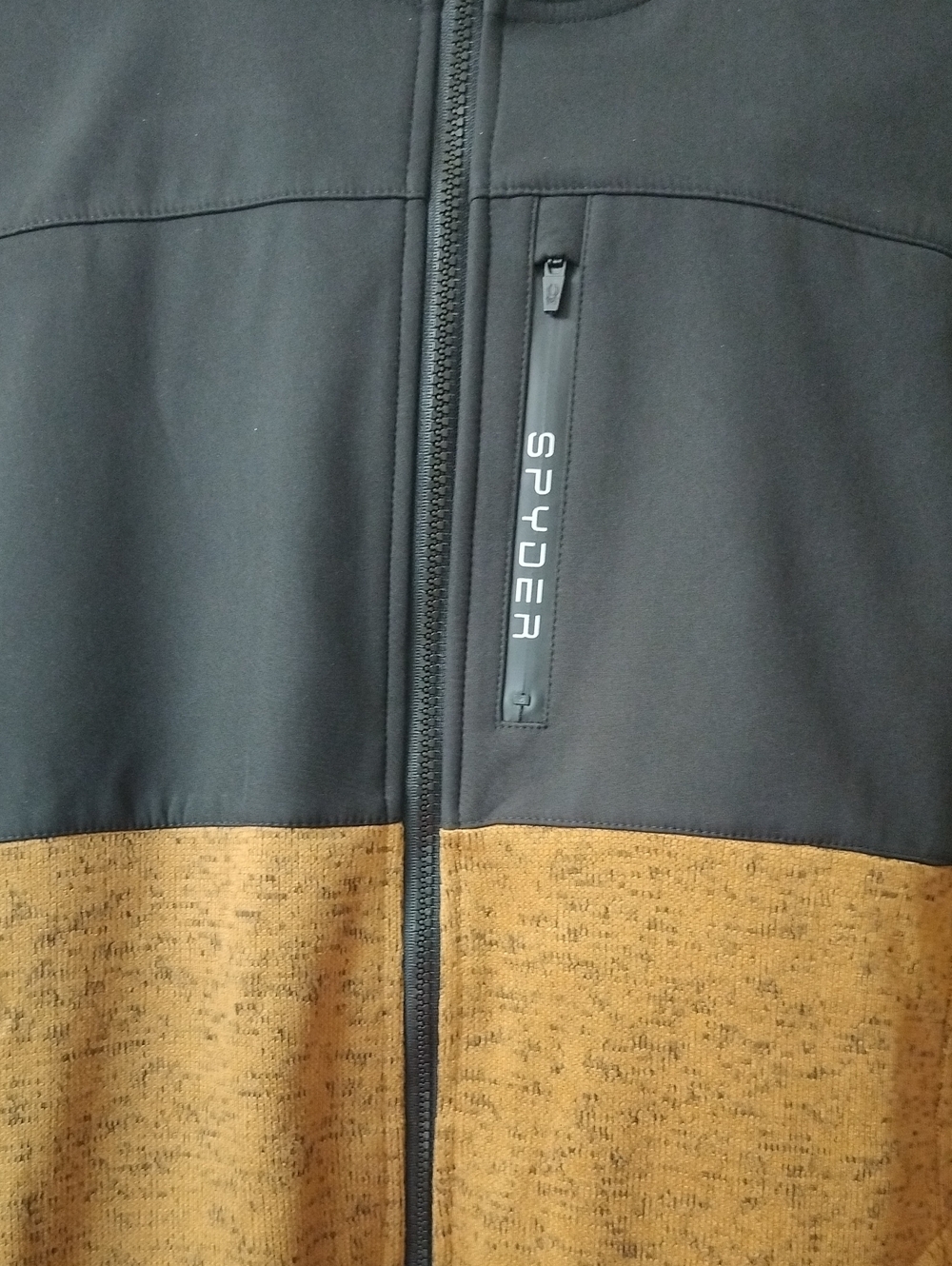 Spyder Men's Full Zip Fleece Hooded Jacket Performance Hiking Outdoor L, 23" PTP - Picture 10 of 16